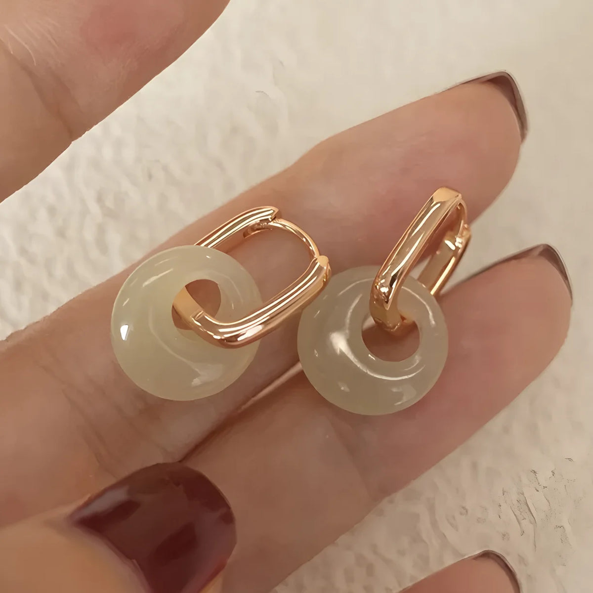 925 sterling silver jade drop earrings for women by HSF Marketplace, featuring elegant dangling green jade stones