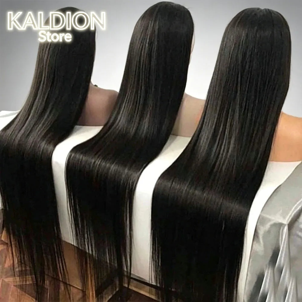 40 Inch Bone Straight Human Hair Wig 13x4 13x6 HD Transparent Lace Wigs Brazilian Full Lace Frontal Wig For Women200% Density