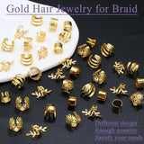 40pcs alloy dreadlock hair beads for braids and locs by HSF Marketplace
