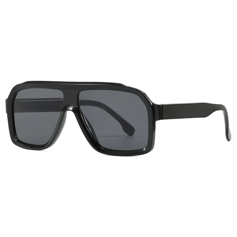 Vintage square sunglasses by HSF Marketplace featuring a classic rectangle design for women and men, with black frames and tinted lenses.