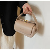 Black leather shoulder bag with textured flap, versatile retro design, large capacity, square shape, ideal for women's handbags and purses.