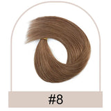 Straight drawstring ponytail human hairpiece with clips for women, natural wrapped-around horsetail style