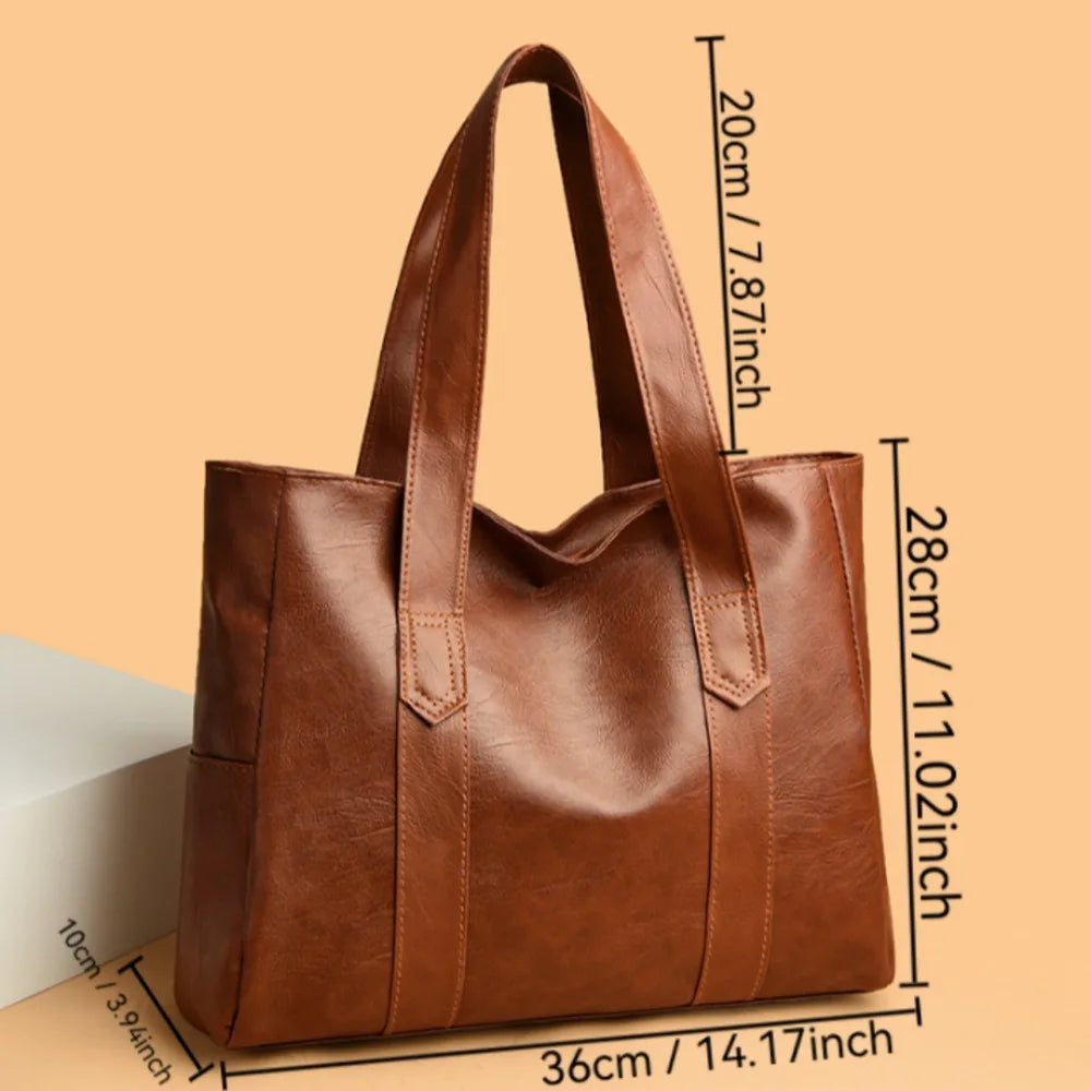 Fashionable Women's Handbag - Spacious and Multifunctional Shoulder Bag with Safety Zipper and Durable Synthetic Leather