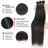 Straight Human Hair Bundles With A Closure Human Hair 24 Inch Transaprent Lace 4x4 5x5 2x6 Hd Lace Closure 3-5 Workdays Delivery