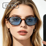 Small oval sunglasses for women with a retro design, lightweight frame, and UV protection, ideal for outdoor travel.