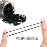 100-1000Pcs Black Disposable Rubber Band Elastic Hair Bands Girls Headband Children Ponytail Holder Bands Kids Hair Accessories