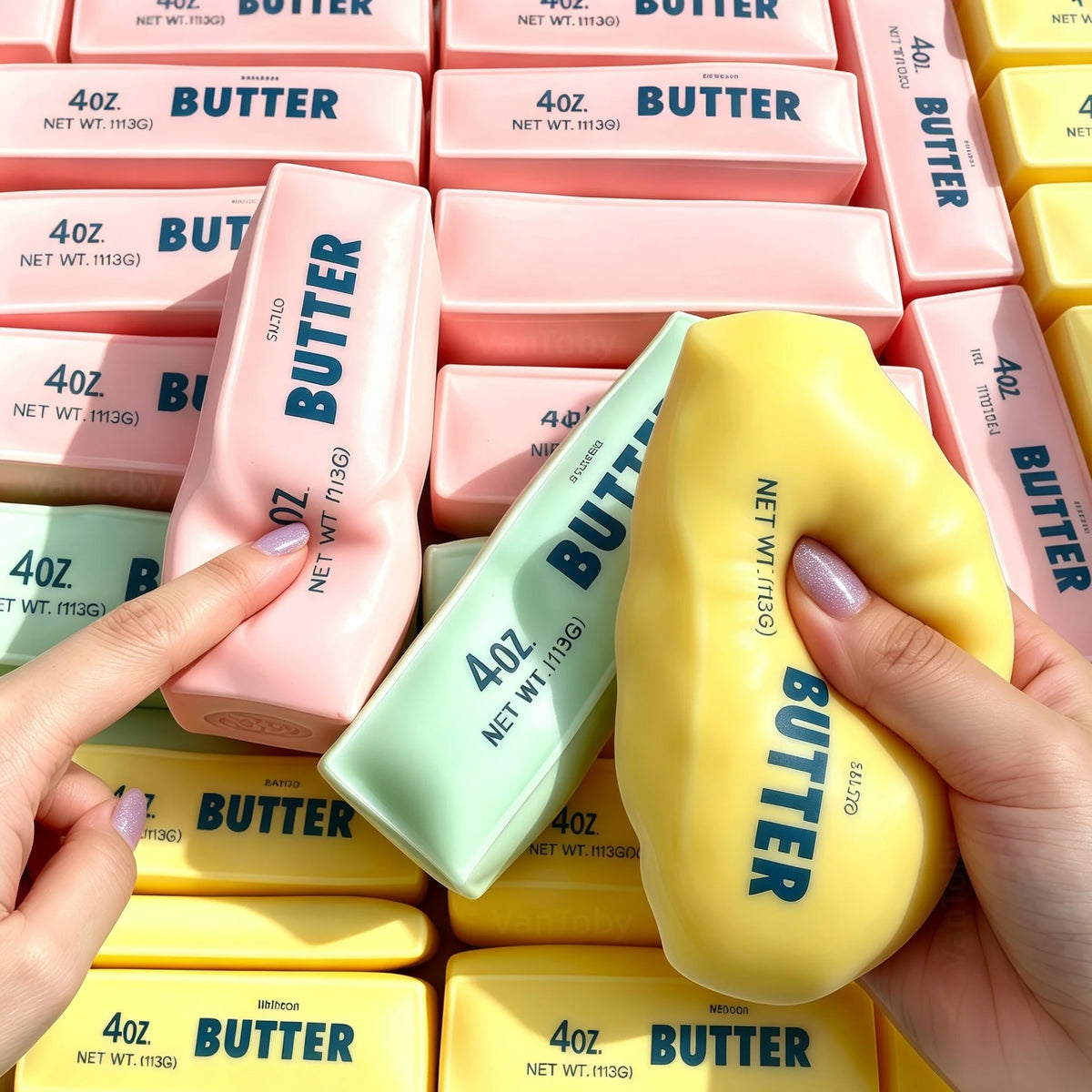 Building Block Filled Butter Stick Stress Relief Toy, Non Elastic Squeeze Toy, Shapeable Squeeze Toy, Sensory Stress Relief Toy