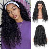 HSF Marketplace 250% density human hair headband wig with kinky curly, deep wave, body wave and straight textures