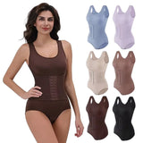 Women’s high waist tummy control full body shaper with hooks, adjustable plus size girdle shapewear