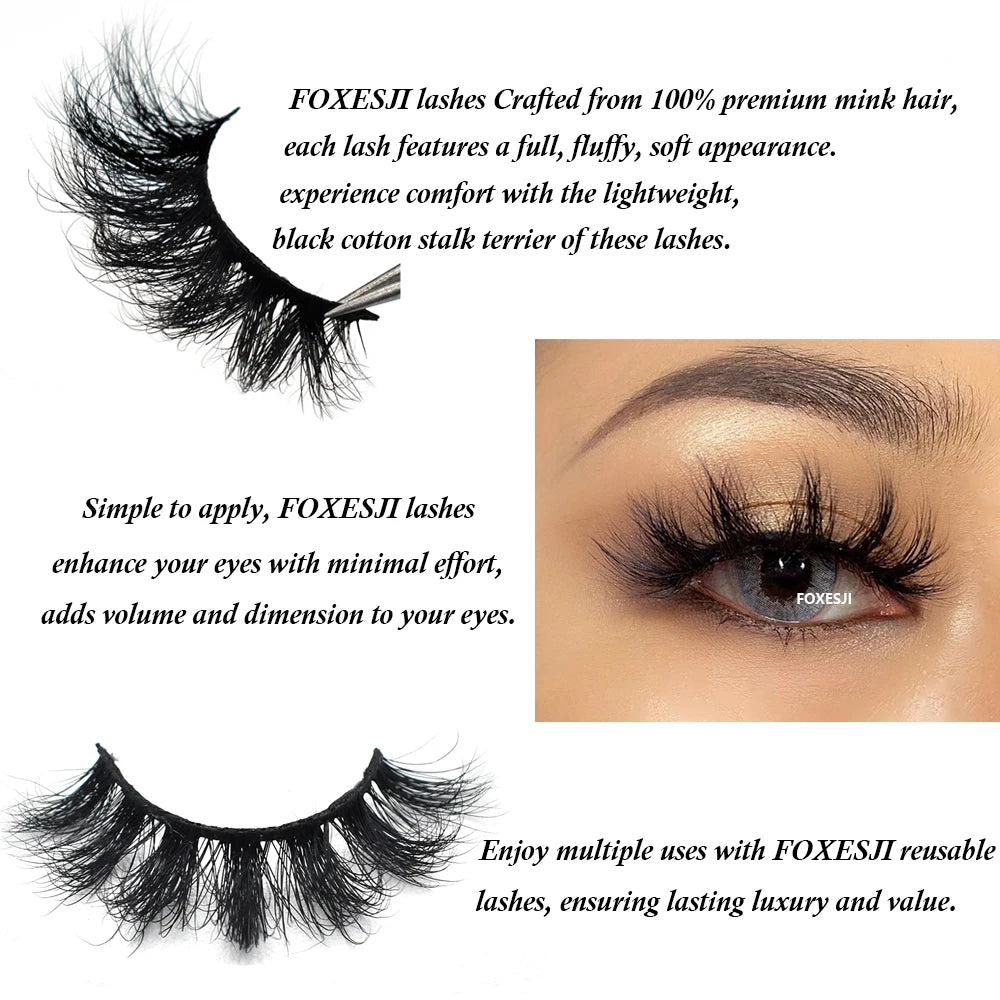 HSF Marketplace 3D mink false eyelashes for fluffy, natural-looking eye makeup