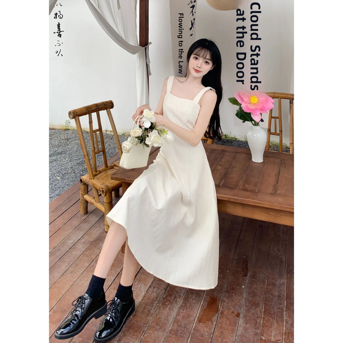 Chinese style autumn winter dress for city walks, HSF Marketplace K-Culture merch