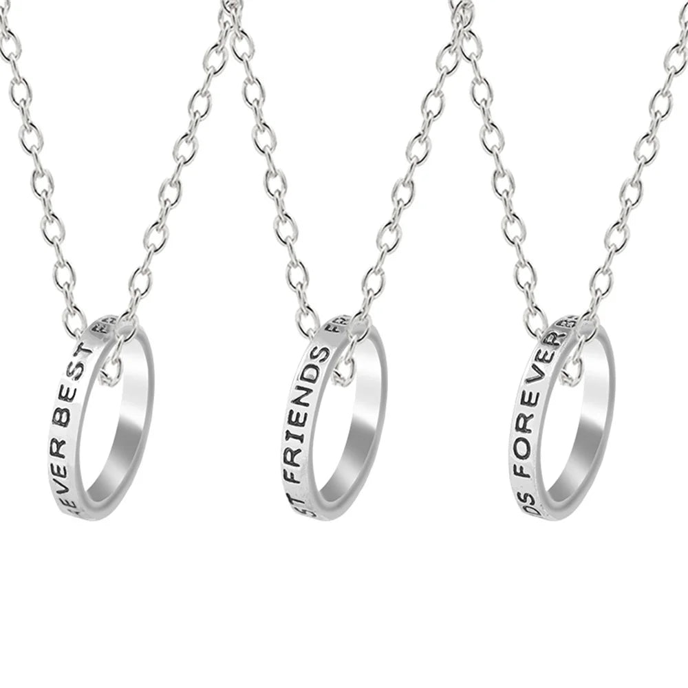 Best Friends Forever necklaces set for girls and women by HSF Marketplace, matching friendship jewelry pendants