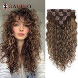 12A Grade water wave clip-in hair extensions, 100% human hair Remy, 7-piece set in wet wavy texture