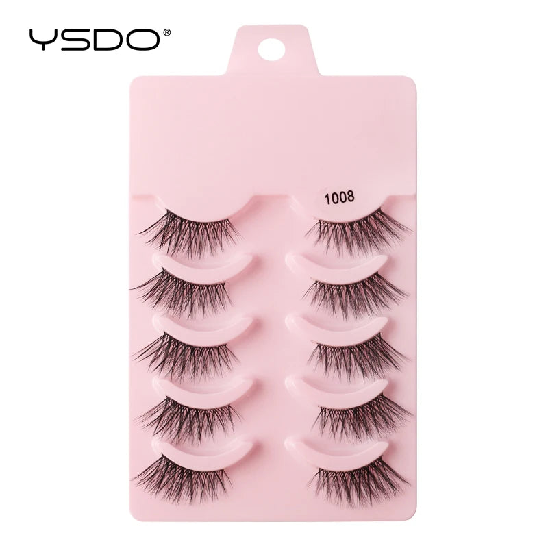 Natural half false eyelashes, 5 or 10 pairs, by HSF Marketplace