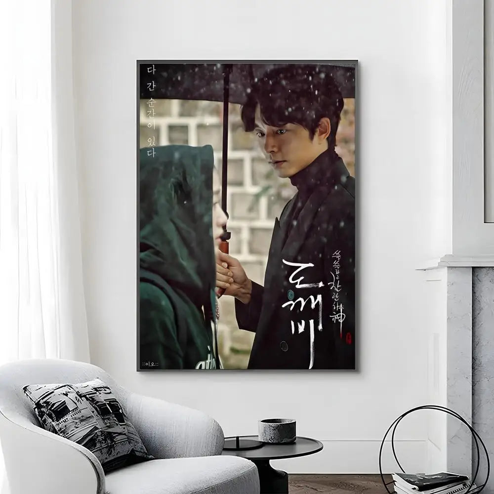 Korean drama Goblin poster canvas art featuring K-drama artwork for home decor by HSF Marketplace