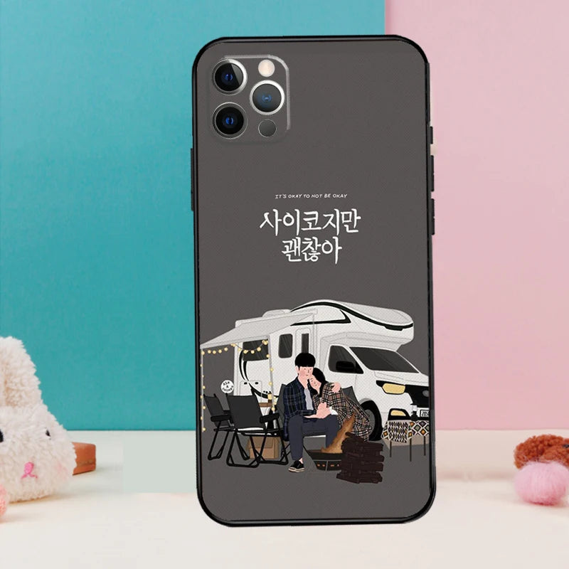 It Is Okay to Not Be Okay Korean drama iPhone case by HSF Marketplace, featuring themed artwork