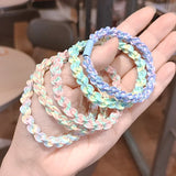 20pcs Colorful rubber bands, elastic hair bands for women 5 styles small and fine hair ponytail holders, colorful rubber bands