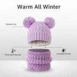 Children's winter hat, scarf, and glove set with snowflake design by HSF Marketplace