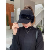 Winter Hats for Women - Warm Earflaps Knitted Baseball Caps