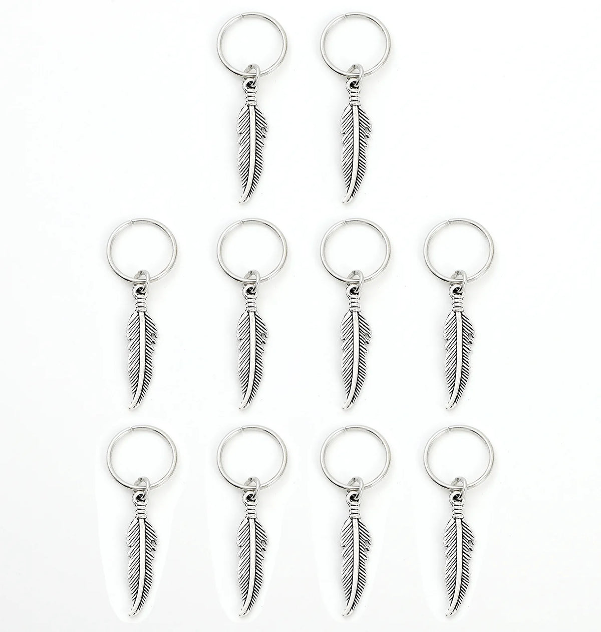 Silver star pearl hair braid dreadlock beads, 10-pack hair styling accessories by HSF Marketplace
