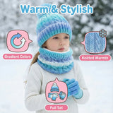Solid color fleece children's hat, scarf and gloves winter set by HSF Marketplace