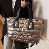 Women's cotton tote bag by HSF Marketplace, versatile autumn winter handbag in a simple everyday design