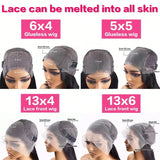 13x4 13x6 HD Lace Frontal Wig Brazilian Virgin Cuticle Aligned Human Hair For Black Women Pre Plucked Baby Hair Natural Hairline Loose Deep Wave Curly Wigs