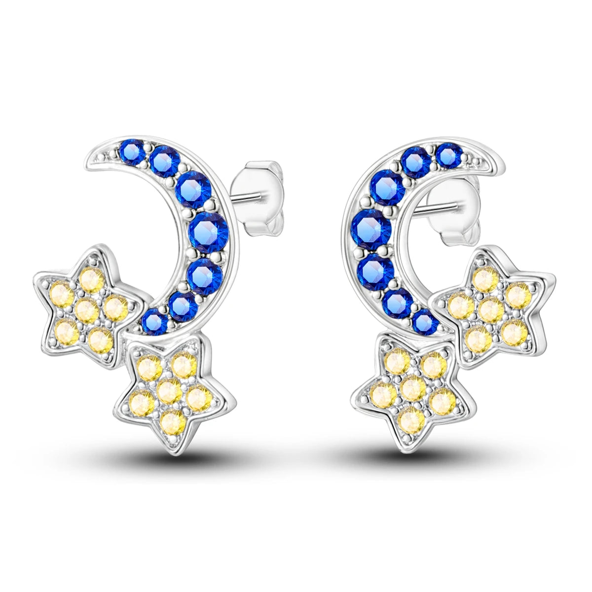 Orstarry S925 sterling silver 18k gold classic knot stud earrings for women, close-up view