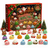24 Day Christmas Advent Calendar, Mystery Dumpling Squishy Toys, Mini Bao Bun Blind Box Fidget Toys, Holiday Gifts Surprise Box.