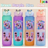 Kpop Demon Hunters gradient color water cup with straw, 750ml HSF Marketplace K-culture merch