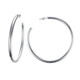 Gold plated chunky circle hoop earrings for women, waterproof jewelry by HSF Marketplace