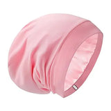 Adjustable satin-lined sleep bonnet for hair protection by HSF Marketplace, shown in a smooth satin design