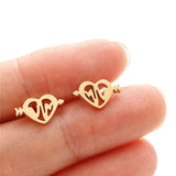 HSF Marketplace simple T-bar stud earrings with small animal designs, including dove, leaf, dragonfly and spider jewelry