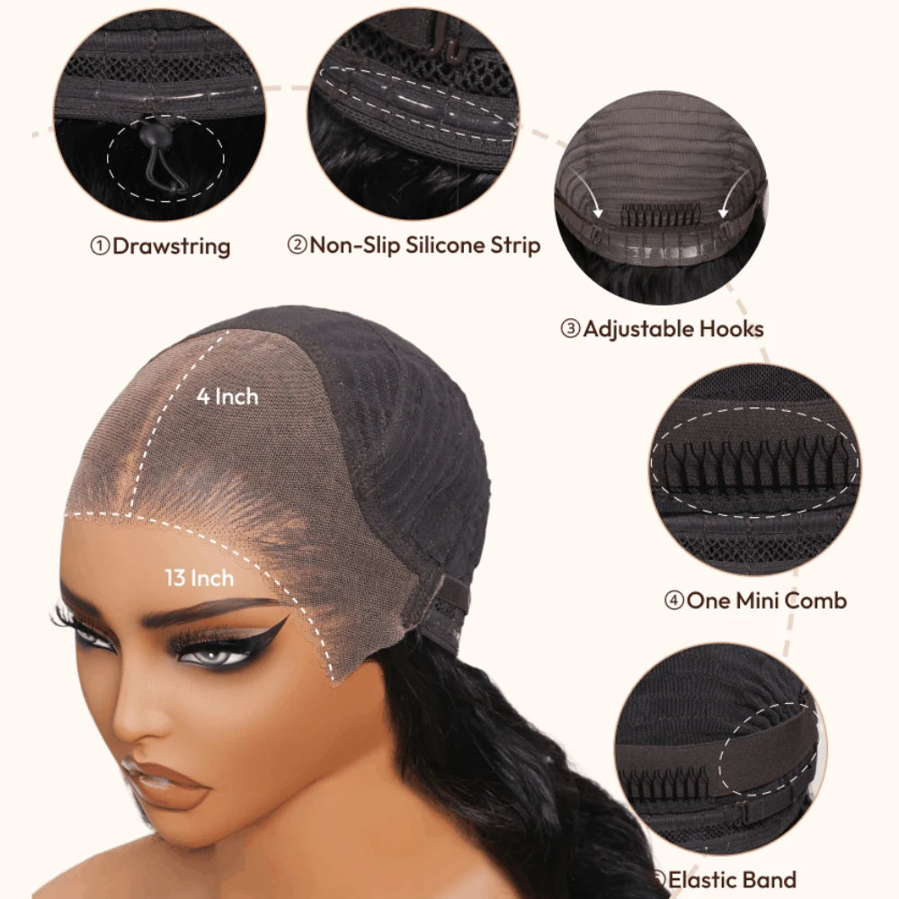 Black cherry loose wave human hair wig with bangs by HSF Marketplace