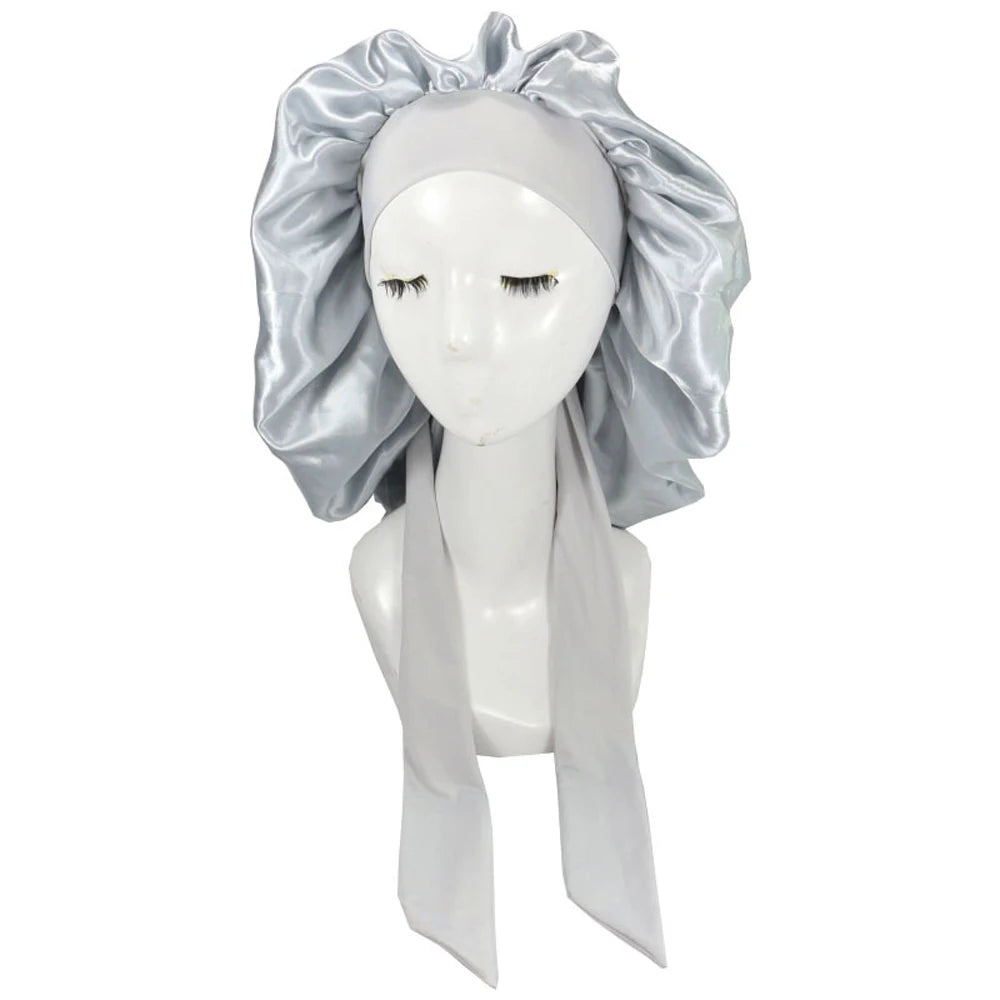 HSF Marketplace satin sleep cap for hair care, soft stylish nightwear bonnet for protecting hair overnight