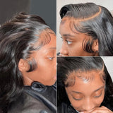 12A Double Drawn Human Hair Bouncy Wave 13x4 Lace Front Wigs 250 Density Vietnamese Hair Wear and Go Glueless Curly Wig