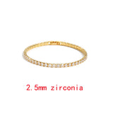 Iced Out Tennis Chain Necklaces Female Gold Color 18K Gold Plated Neck Chain For Women Fashion Jewelry Gift Chocker 2024