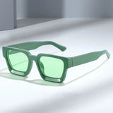 Luxury square women’s sunglasses by HSF Marketplace with retro green design, UV400 protection, stylish for men and women.