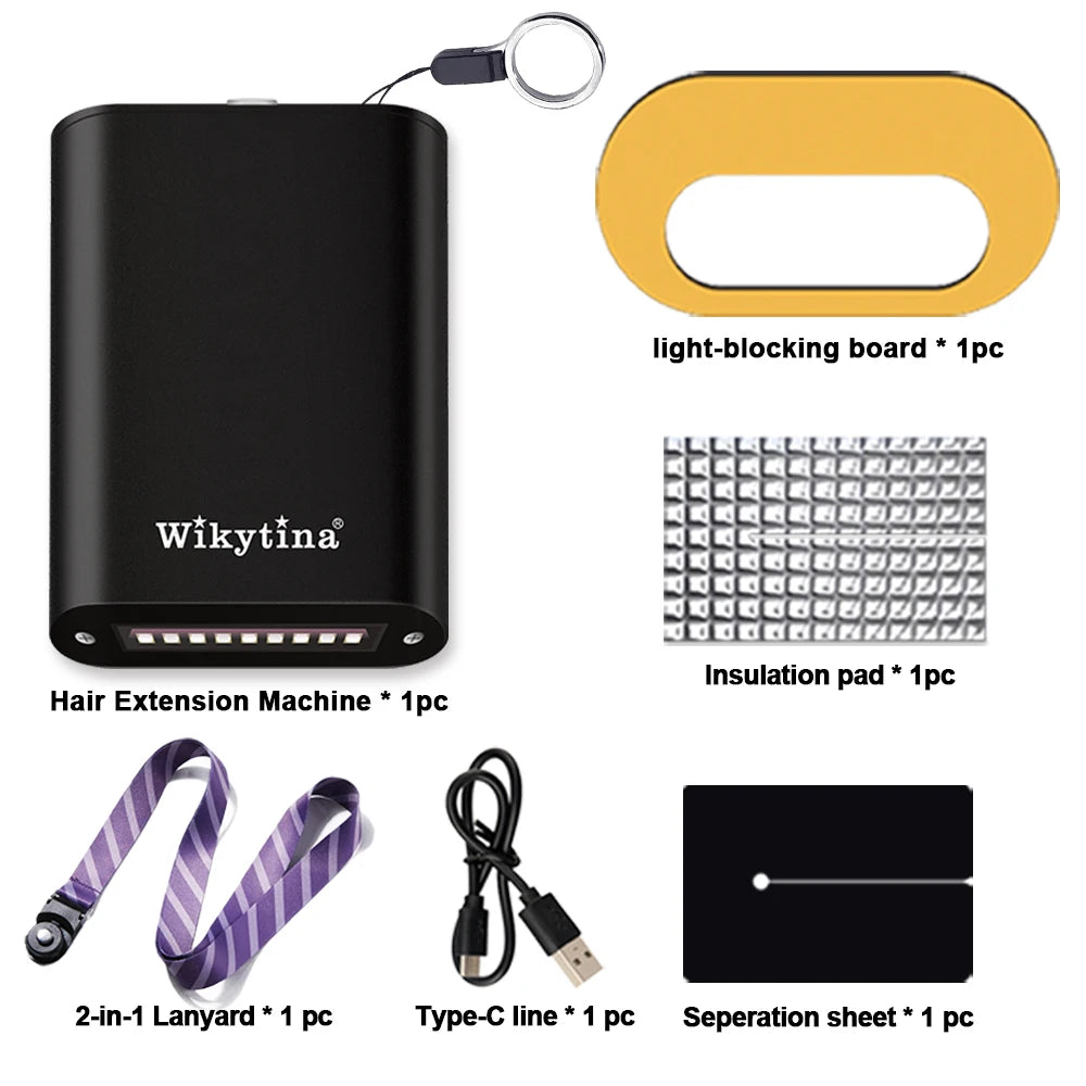 Advanced V Light Hair Extension Tools Kit with UV Glue Hair Extension Machine for Professional and Home Use