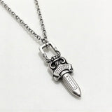 S925 silver double-sided couples necklace, non-fading and allergy-free design, shown close up