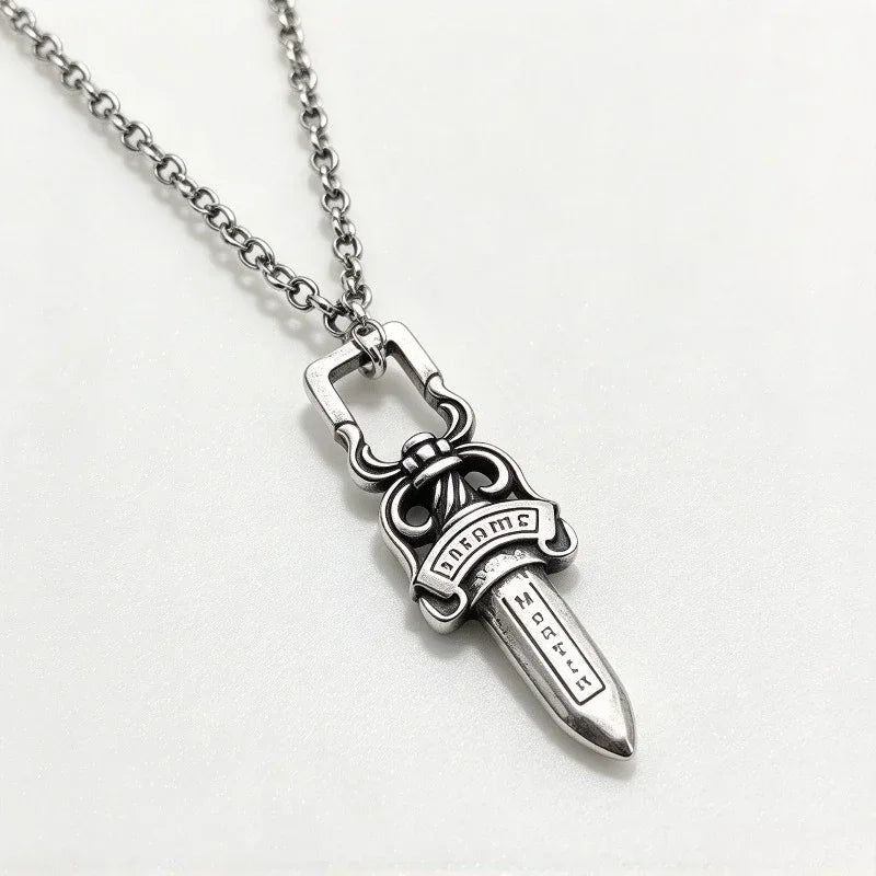 S925 silver double-sided couples necklace, non-fading and allergy-free design, shown close up