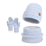 Women's winter cap, gloves and scarf set with fleece lining by HSF Marketplace