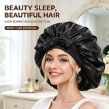 Bonnets Silk Satin Hat Hair Night Satin Bonnet Satin Hat To Sleep Bonnets for Women Cap Beanie Curly Braid Hair DM04
