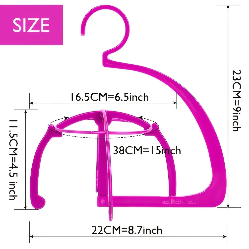 1/4pcs Plastic Wig Hanger Stand Hat Folding Rack Holder Black Pink Portable Styling & Organizing Wigs Storage Rack Display Tools