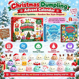 HSF Marketplace dumpling squishy mystery blind bag Christmas advent calendar sensory toy set with 24 pieces