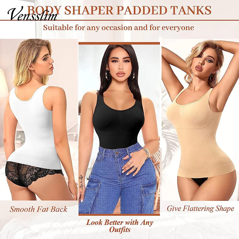 Vensslim women’s push-up plus-size bra body shaper with removable padding and waist trainer corset vest