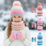Solid color fleece children's hat, scarf and gloves set by HSF Marketplace