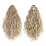 Cute curly ponytail extension with clip design, easy-to-wear synthetic hairpiece for everyday styling