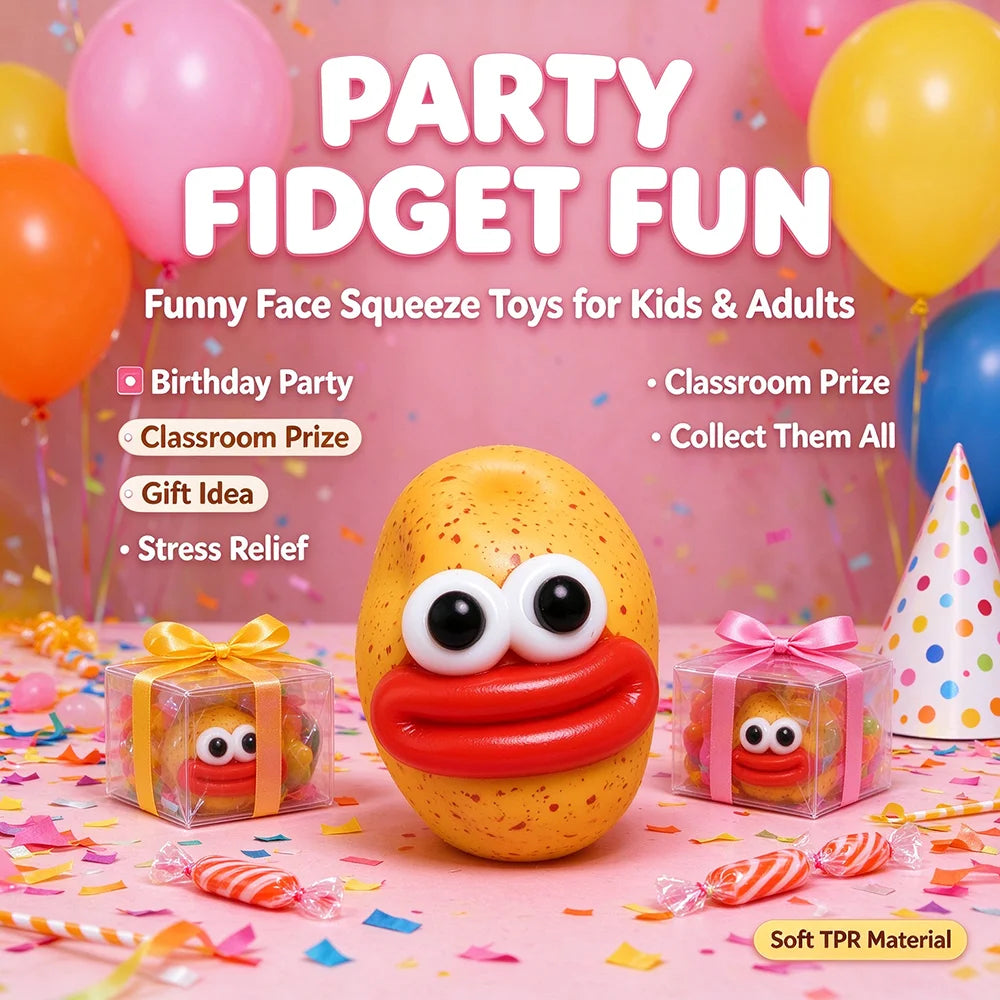 Creative potato expression pinch toy for stress relief and fidgeting, HSF Marketplace sensory toy