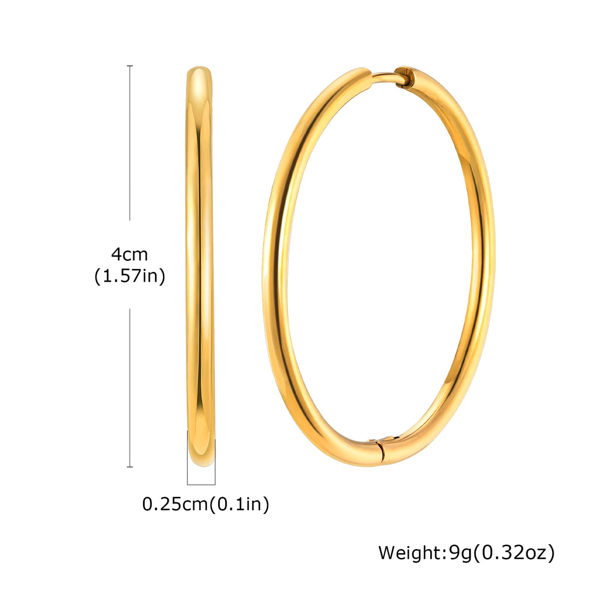 Stainless steel twist circle hoop earrings for women by HSF Marketplace